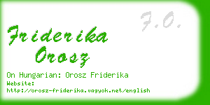 friderika orosz business card